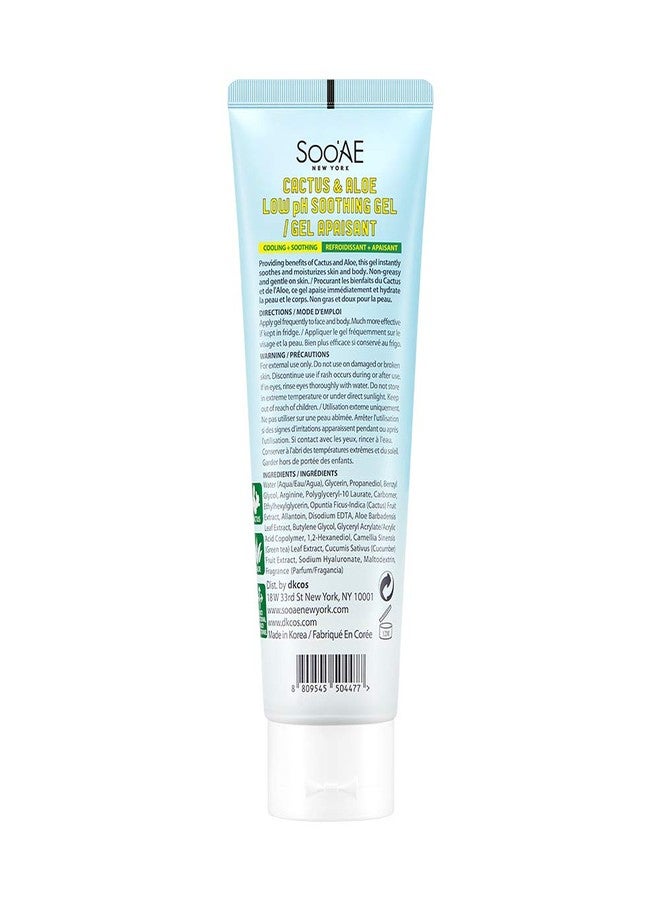 SOOAE Soo'AE CACTUS & ALOE Low pH Soothing Gel 7.05 oz. Aloe vera gel for face with Cactus Extra Soothing Face and body after sun cooling gel - Image 2